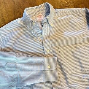 VTG Menswear Preppy Style Authentic Brooks Brothers Striped Oxford Shirt 15-35